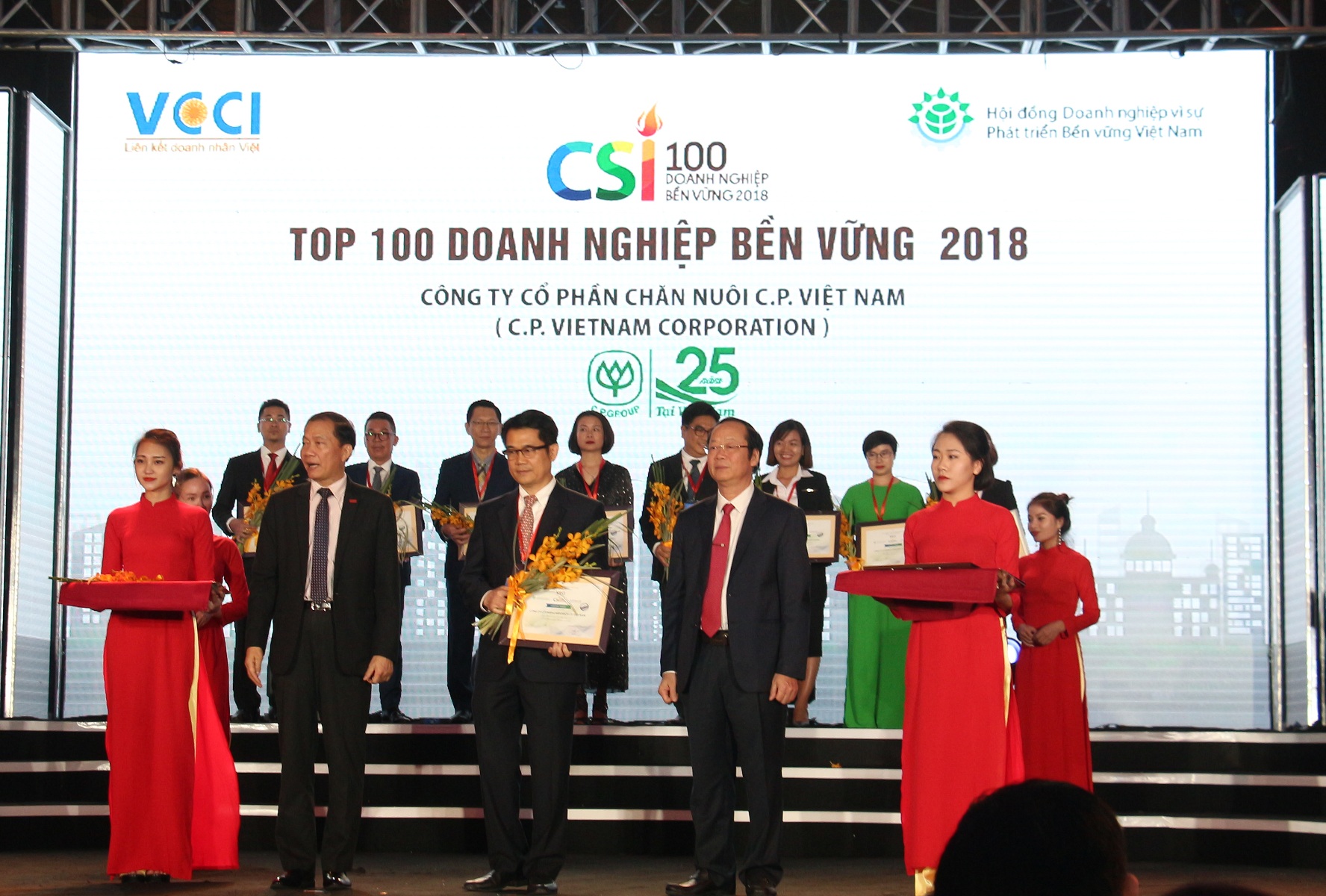 Công ty cổ phần chăn nuôi C.P. Việt Nam xếp thứ 13/100  doanh nghiệp bền vững năm 2018